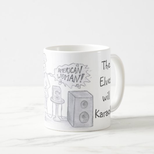Elf-Karaoke-Kaffee-Tasse Kaffeetasse (VorderseiteRechts)