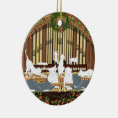 Elf Katzen-Leiten… Weihnachtsbaum Keramik Ornament (Rechts)