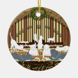 Elf Katzen-Leiten… Weihnachtsbaum Keramik Ornament