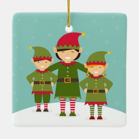 Elf Keramikornament (Rückseite)