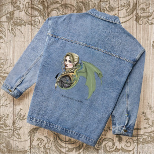 Elf-Krieger-Drachen-Fantasie Jeansjacke