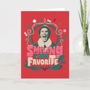 Elf - Lächeln ist mein Favorit Feiertagskarte