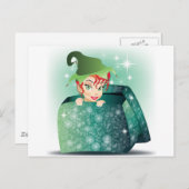 Elf lächeln postkarte (Vorne/Hinten)