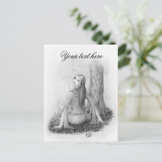 Elf Lady Postkarte (Stehend Vorderseite)