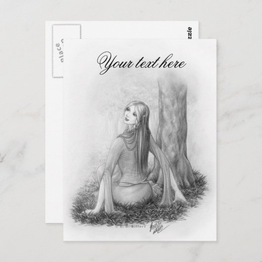 Elf Lady Postkarte (Vorne/Hinten)