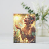Elf Laughter Postkarte (Stehend Vorderseite)