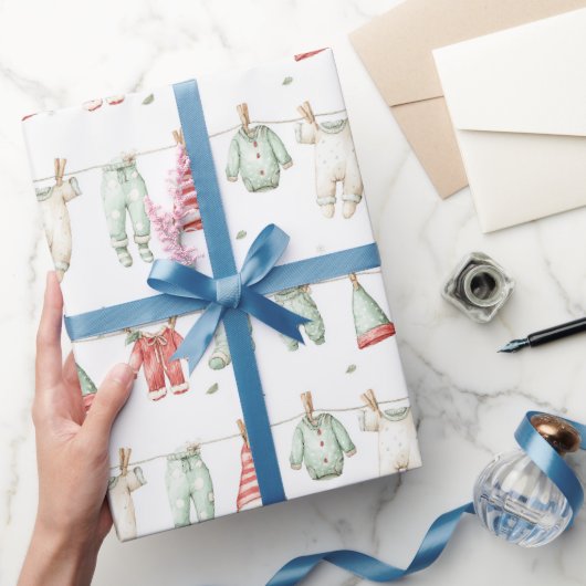 Elf Laundry Pattern Geschenkpapier (Schenken)