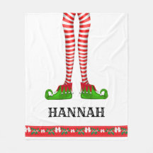 Elf Leg Child's Personalisiertes Weihnachtsblanket