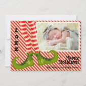 Elf Legs Christmas Foto Feiertagskarte (Vorderseite)