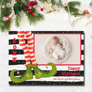 Elf Legs Christmas Foto Feiertagskarte