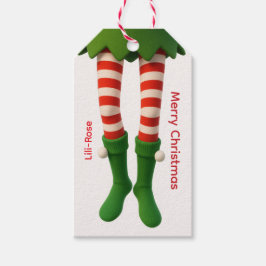 Elf Legs Christmas Gift Tags | North Pole Holiday  Geschenkanhänger