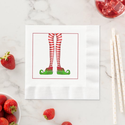 Elf Legs Christmas Napkins Serviette (Beispiel)