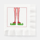 Elf Legs Christmas Napkins Serviette (Vorderseite)