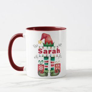 Elf Legs mit Weihnachtslicht Weihnachtsgeschenke Tasse