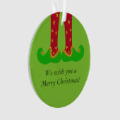 Elf Legs, Weihnachten, du individualisierst Orname Ornament (Vorderseite)
