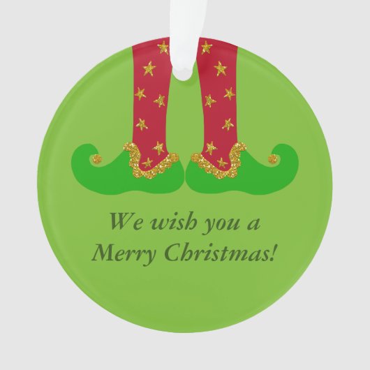 Elf Legs, Weihnachten, du individualisierst Orname Ornament (Vorderseite)