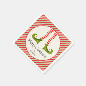 Elf Legs Weihnachtsfeier Serviette (Ecke)