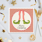 Elf Legs Weihnachtsfeier Serviette