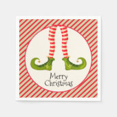 Elf Legs Weihnachtsfeier Serviette (Vorderseite)