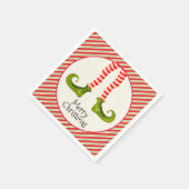 Elf Legs Weihnachtsfeier Serviette (Ecke)