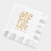 "Elf Life" Weihnachtsfeier Servietten Mit Folie (Links)