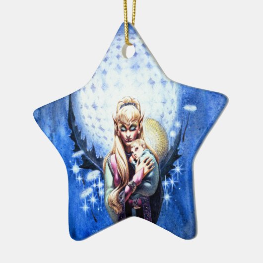 Elf Madonna Keramikornament (Links)