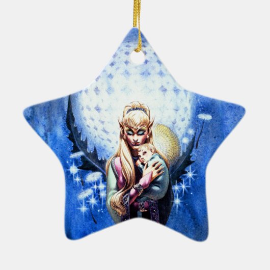 Elf Madonna Keramikornament (Hinten)