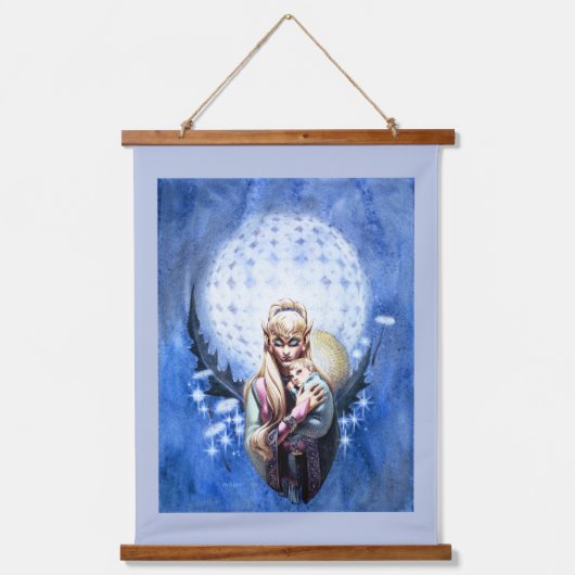 Elf Madonna Wandteppich Mit Holzrahmen (Vorderseite)