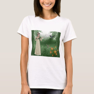 Elf Magic auf Grasfeld mit Hummingvögeln T-Shirt