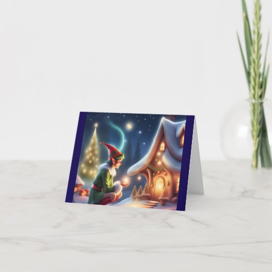 Elf Magic Feiertagskarte (Vorderseite)