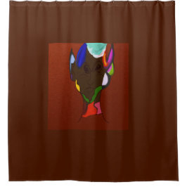 Elf Map Art Duschvorhang