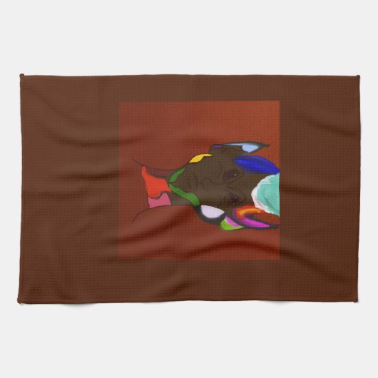 Elf Map Art Kitchen Towel Geschirrtuch (Horizontal)