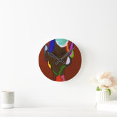 Elf Map Art  Runde Wanduhr (Zuhause)