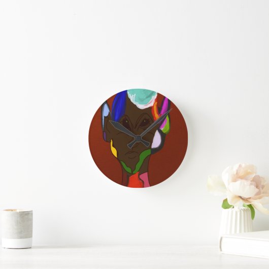 Elf Map Art Runde Wanduhr (Zuhause)