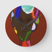 Elf Map Art Runde Wanduhr (Vorderseite)