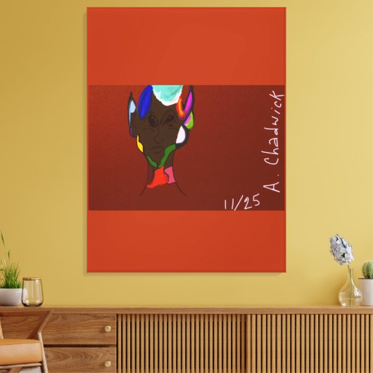 Elf Map Art Stretched Canvas Print Leinwanddruck (Insitu (Wohnzimmer))