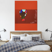 Elf Map Art Stretched Canvas Print Leinwanddruck (Insitu (Schlafzimmer))