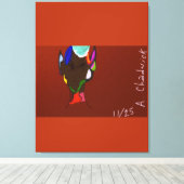 Elf Map Art Stretched Canvas Print Leinwanddruck (Insitu (Holzboden))