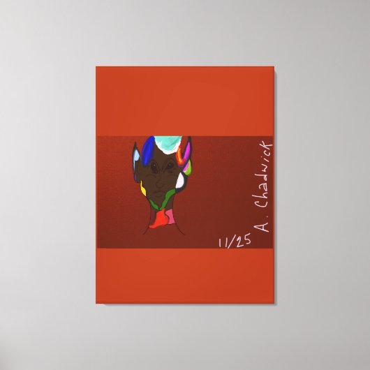 Elf Map Art Stretched Canvas Print Leinwanddruck (Vorderseite)