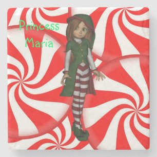 Elf Marble Stone Untersetzer Weihnachten