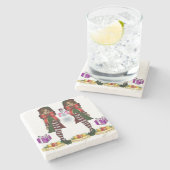 Elf Marble Stone Untersetzer Weihnachten (Seitenansicht)