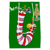 Elf Merry Christmas Gift Bags Mittlere Geschenktüte (Rückseite)