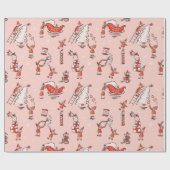 Elf Mischief Wrapping Paper Geschenkpapier (Flach)