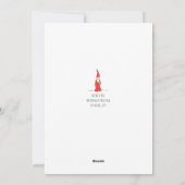 Elf mit Baum Feiertagskarte (Rückseite)