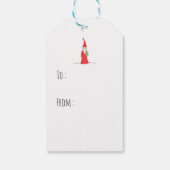 Elf mit Baum Geschenkanhänger (Rückseite)
