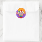 Elf mit Bluebirds Runder Aufkleber (Tasche)