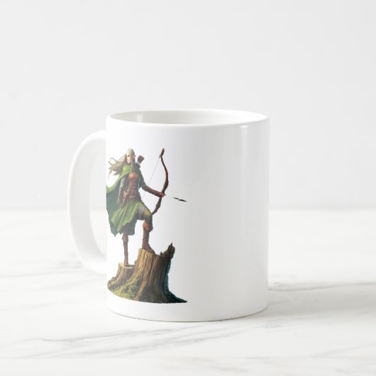 Elf mit Bow Kaffeetasse (Vorderseite Links)