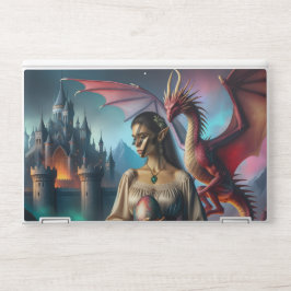 Elf mit Drachenei HP Laptop-Aufkleber