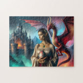 Elf mit Drachenei Puzzle (Horizontal)