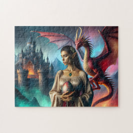 Elf mit Drachenei Puzzle